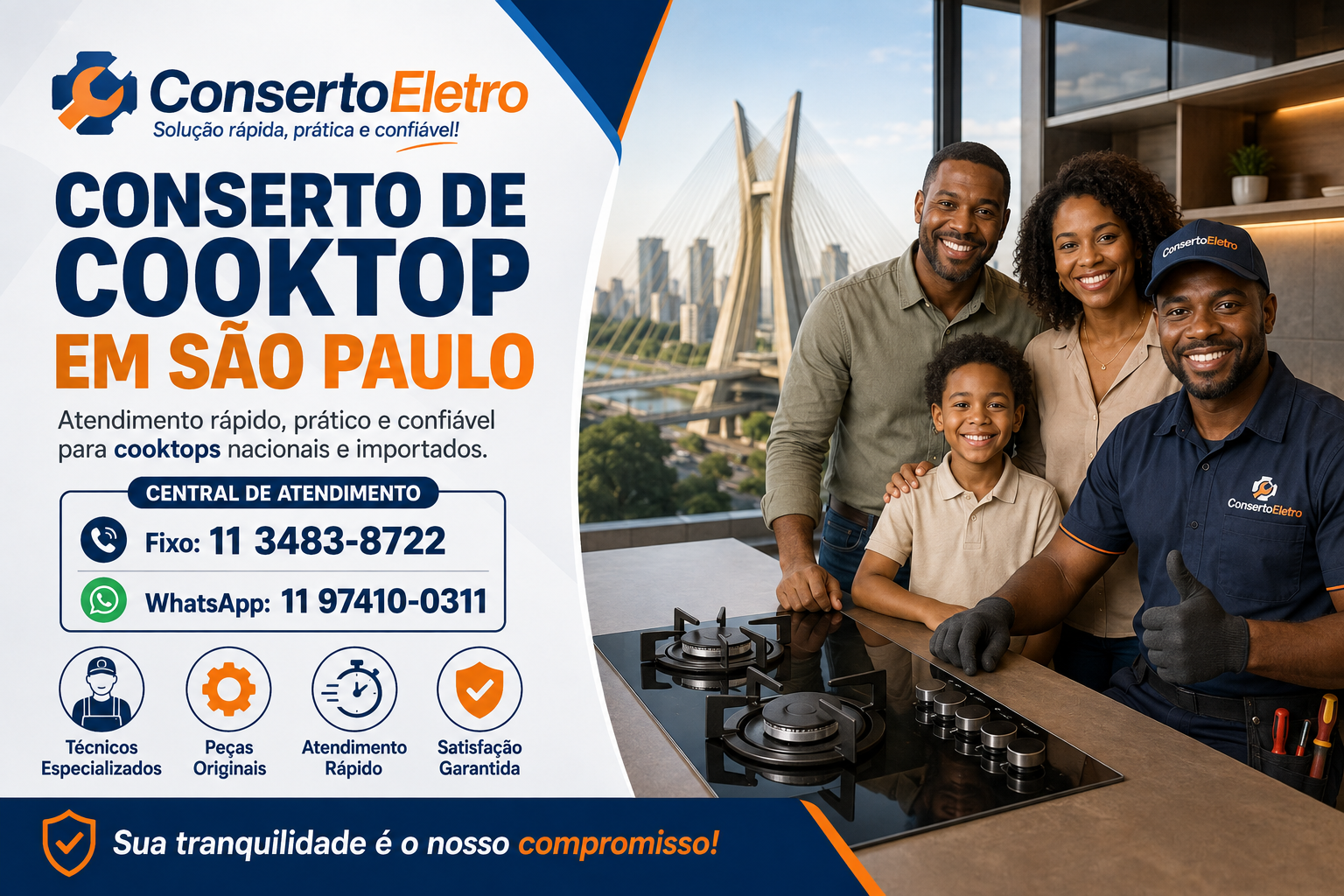 conserto de cooktop em sao paulo
