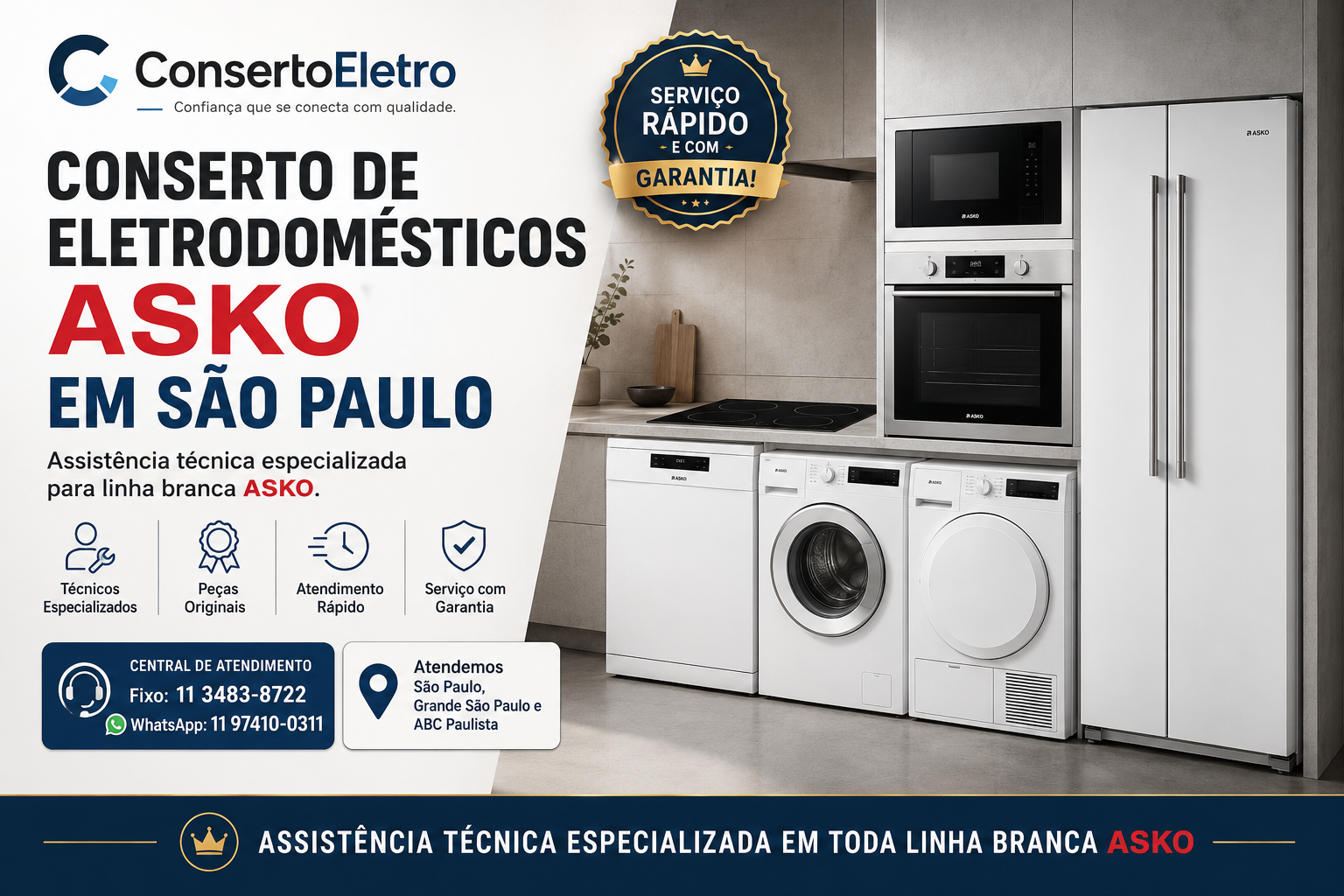 conserto de eletrodomesticos asko em sao paulo