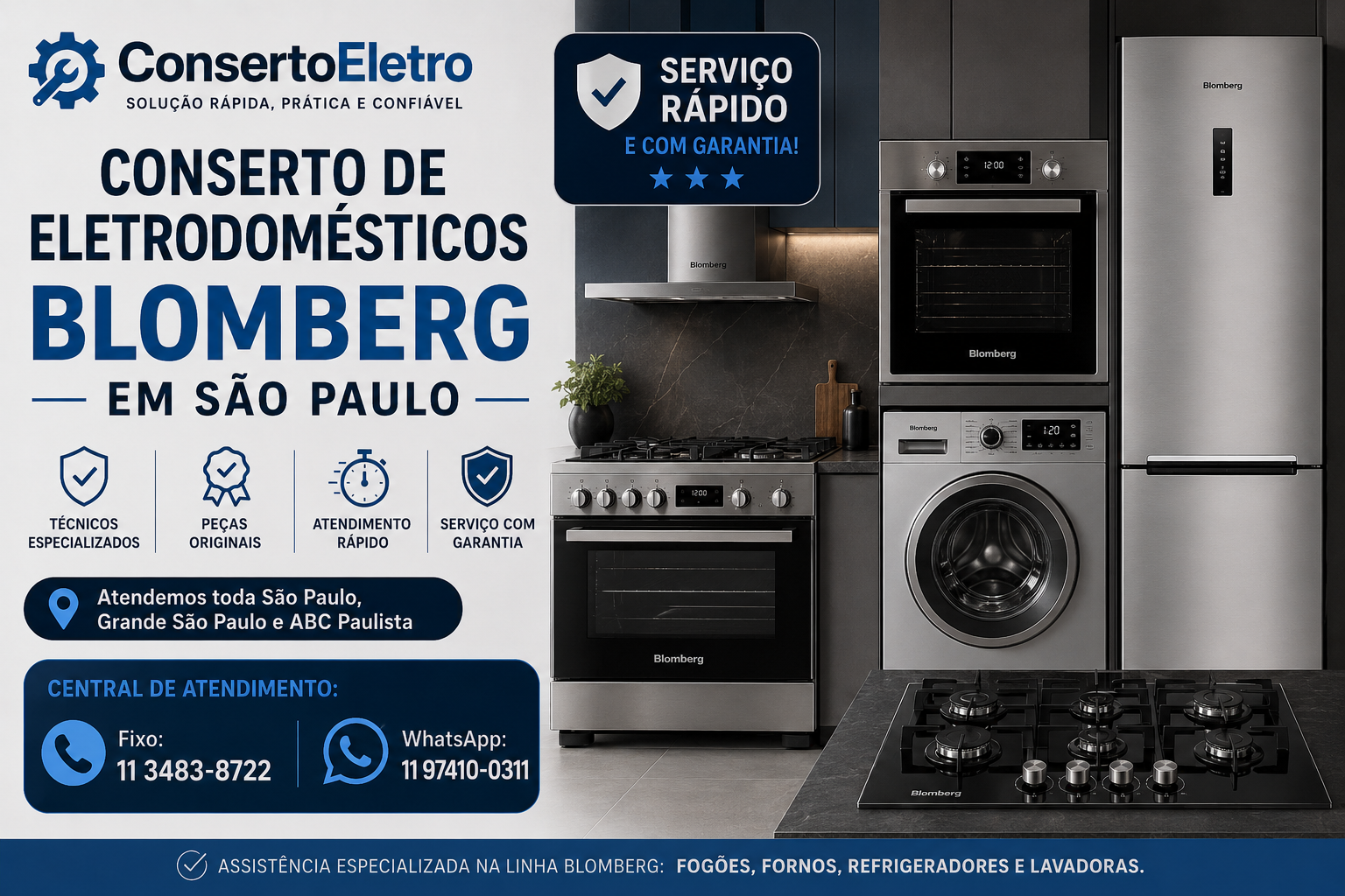 conserto de eletrodomesticos blomberg em sao paulo