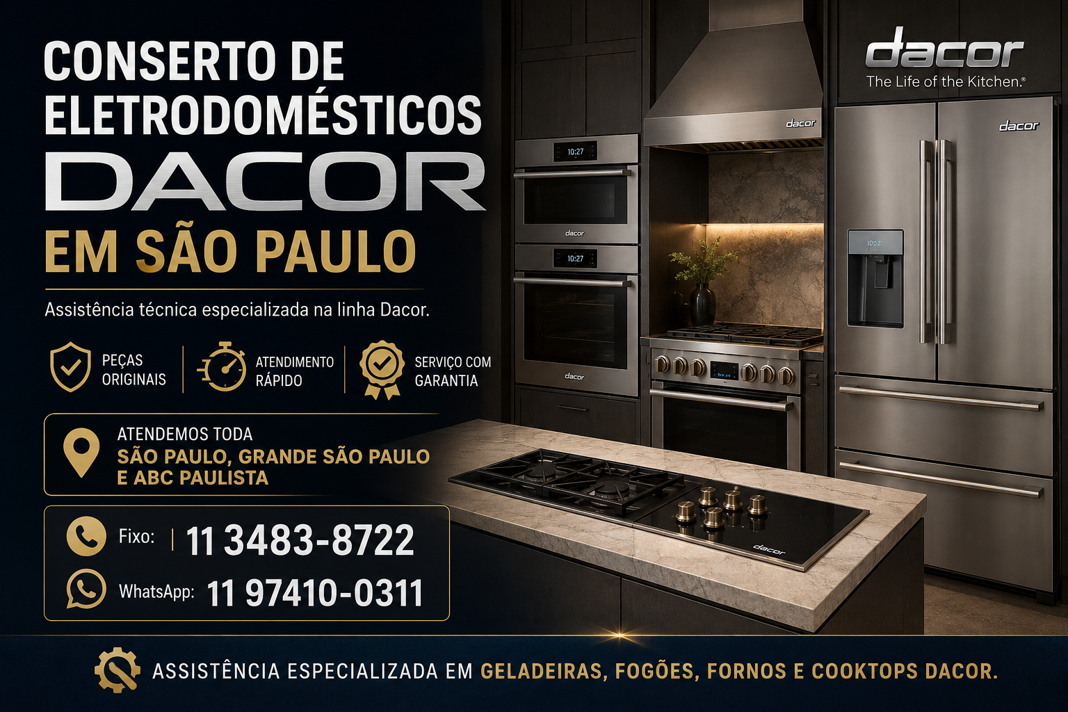 conserto de eletrodomesticos dacor em sao paulo