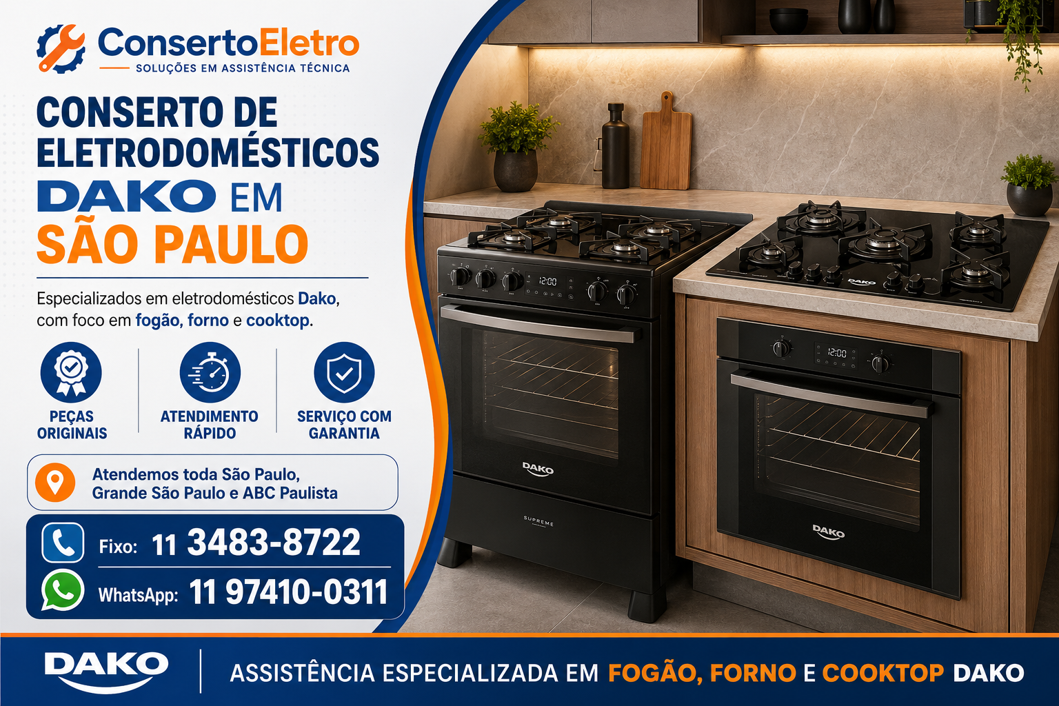 conserto de eletrodomesticos dako em sao paulo