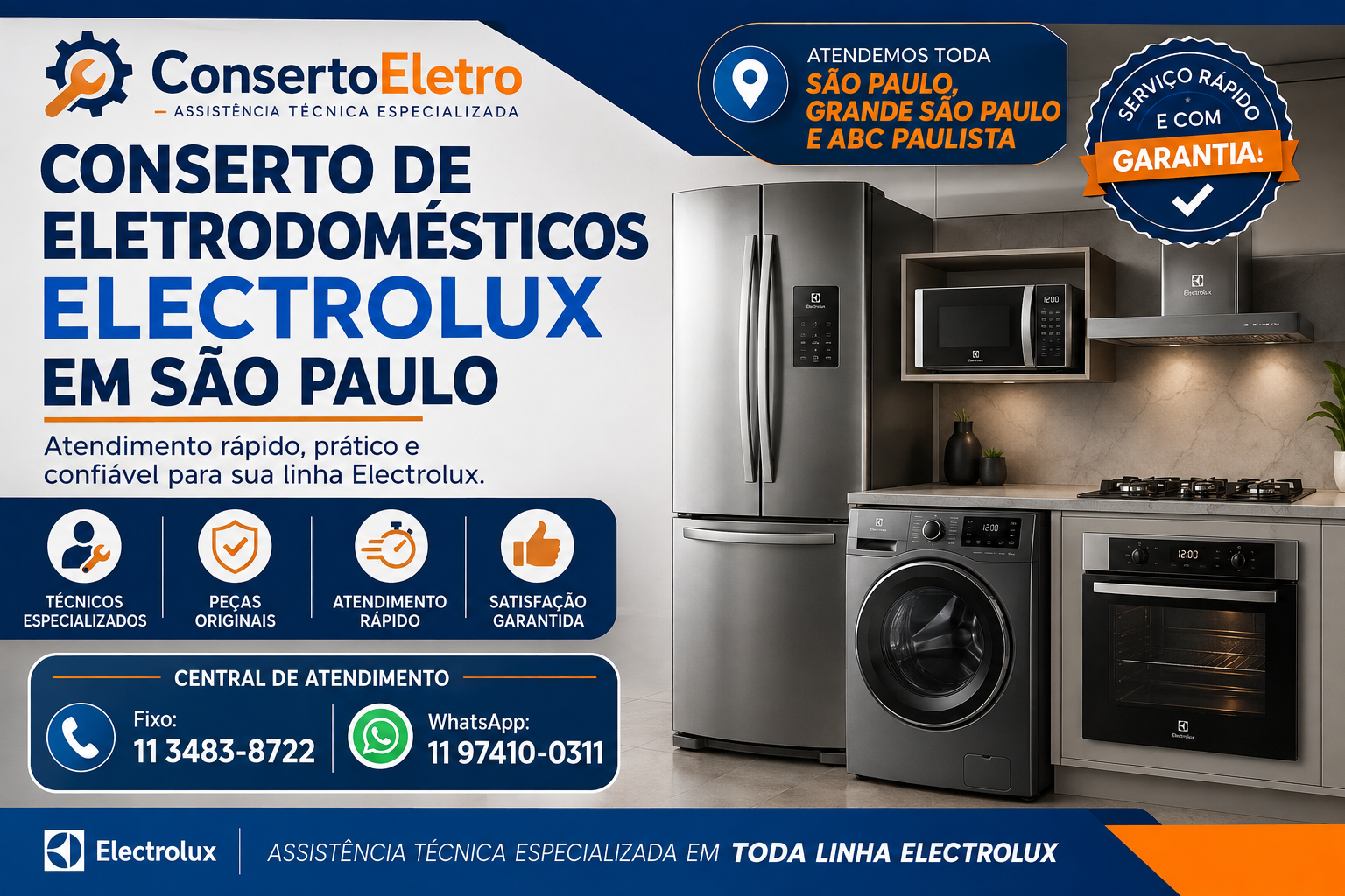 conserto de eletrodomesticos electrolux em sao paulo