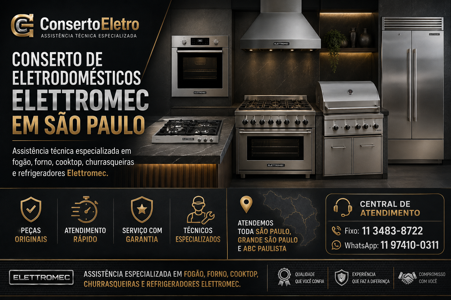 conserto de eletrodomesticos elettromec em sao paulo