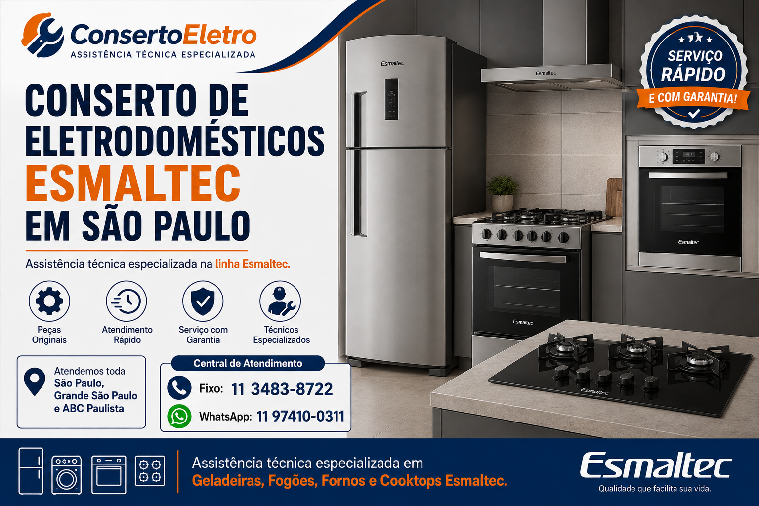conserto de eletrodomesticos esmaltec em sao paulo