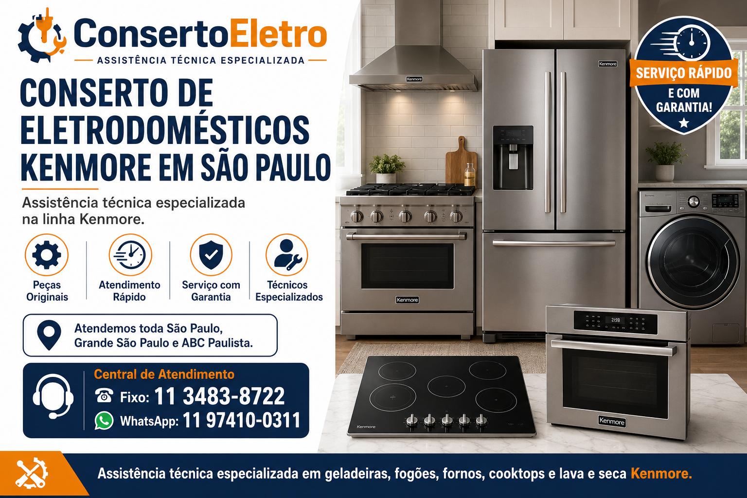 conserto de eletrodomesticos kenmore em sao paulo