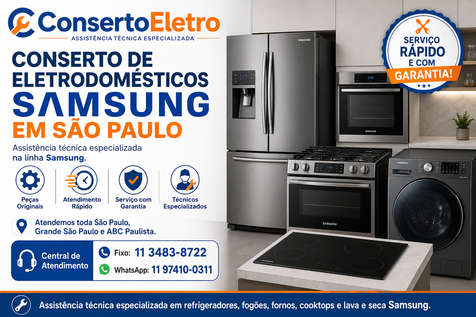 conserto de eletrodomesticos samsung em sao paulo