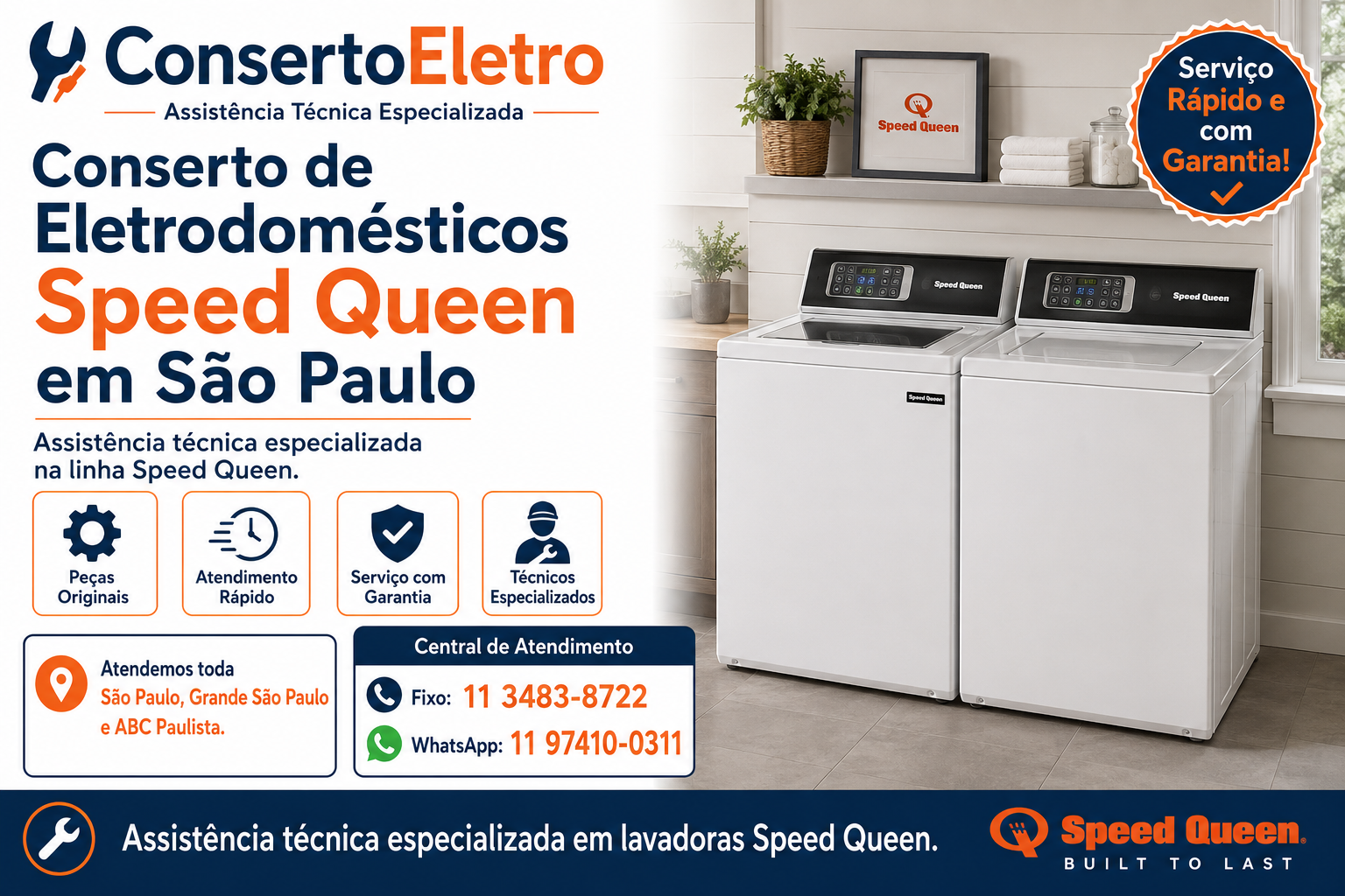 conserto de eletrodomesticos speed queen em sao paulo
