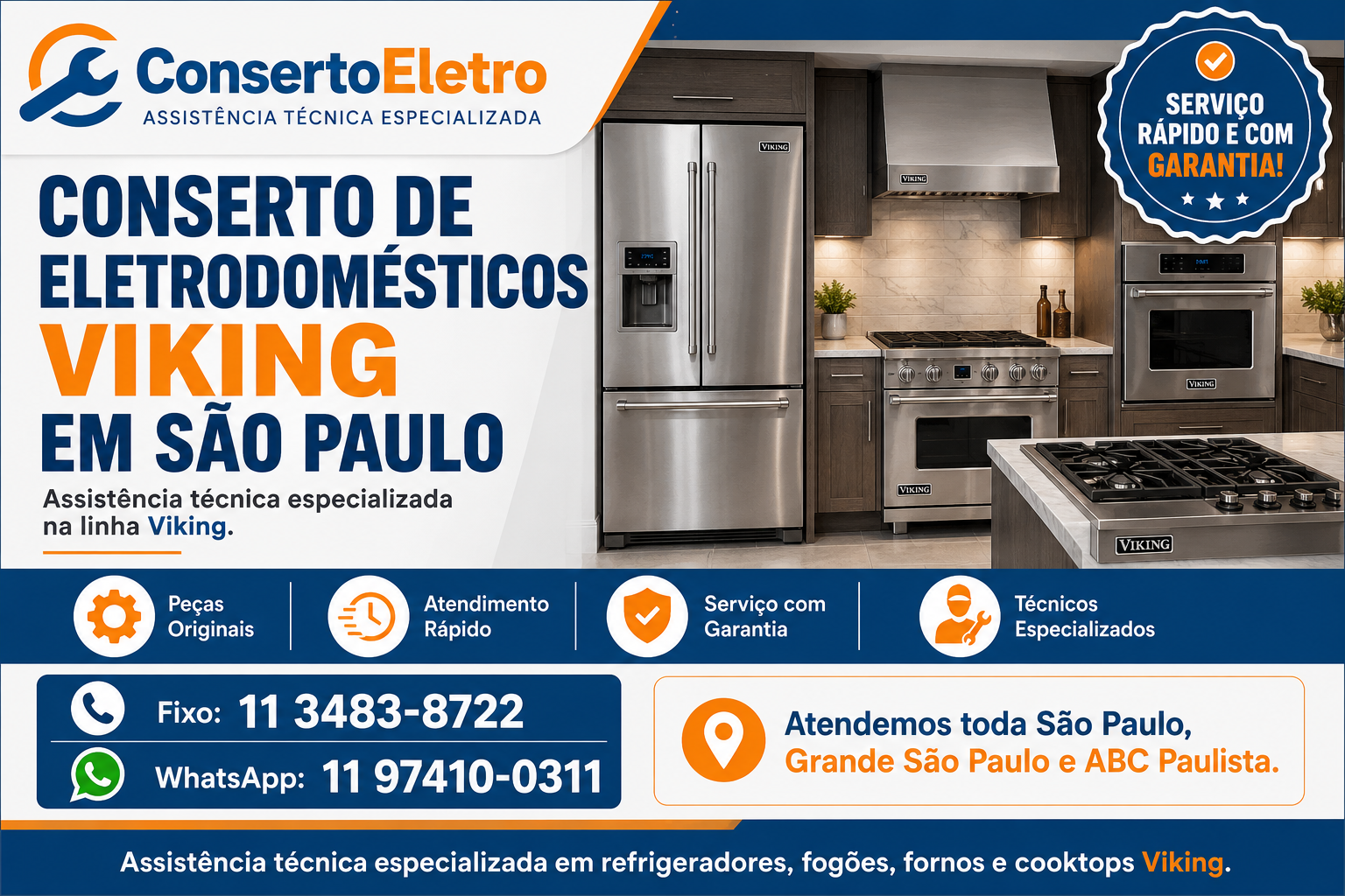 conserto de eletrodomesticos viking em sao paulo