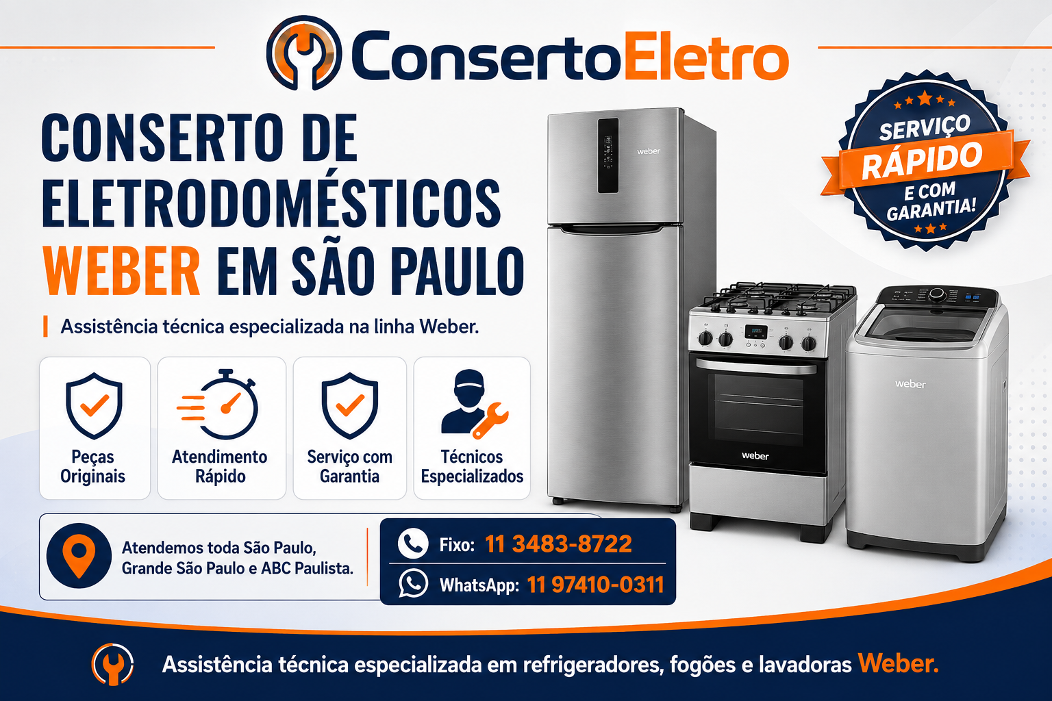 conserto de eletrodomesticos weber em sao paulo