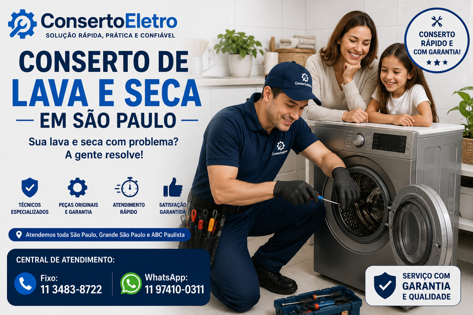 conserto de lava e seca em sao paulo