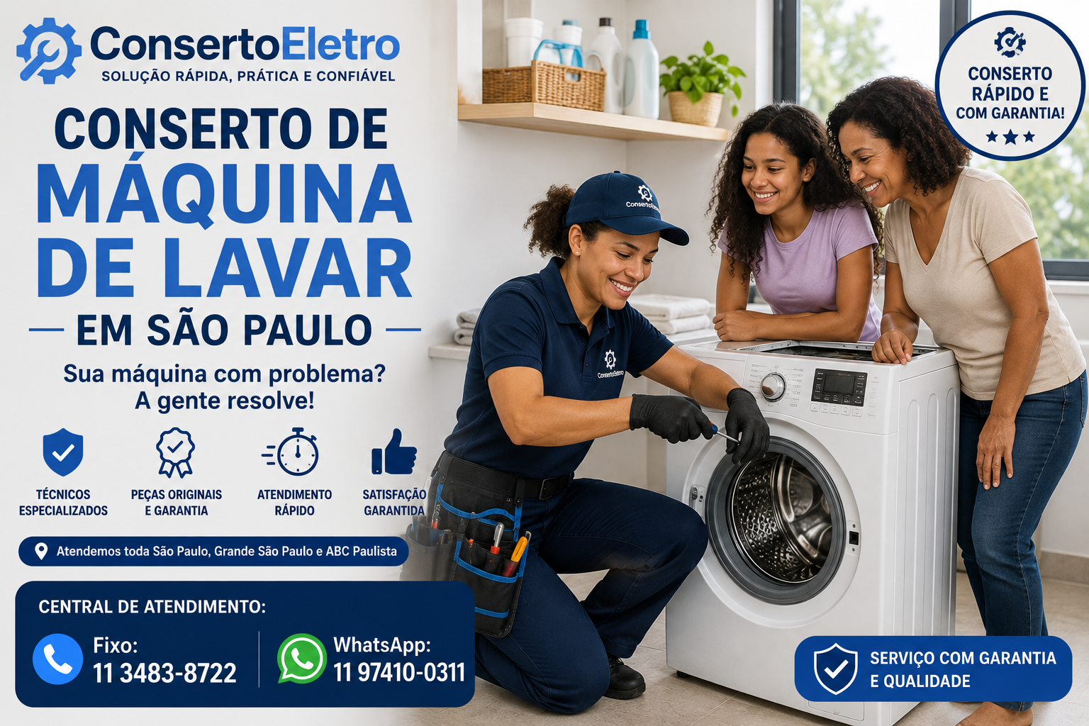 conserto de maquina de lavar em sao paulo