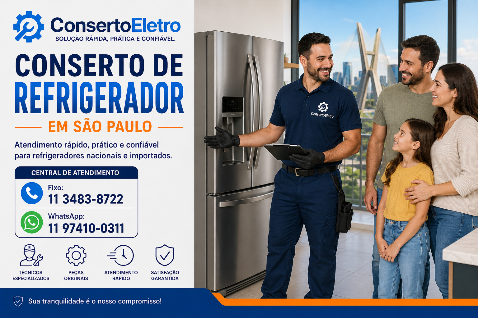 conserto de refrigerador em são paulo